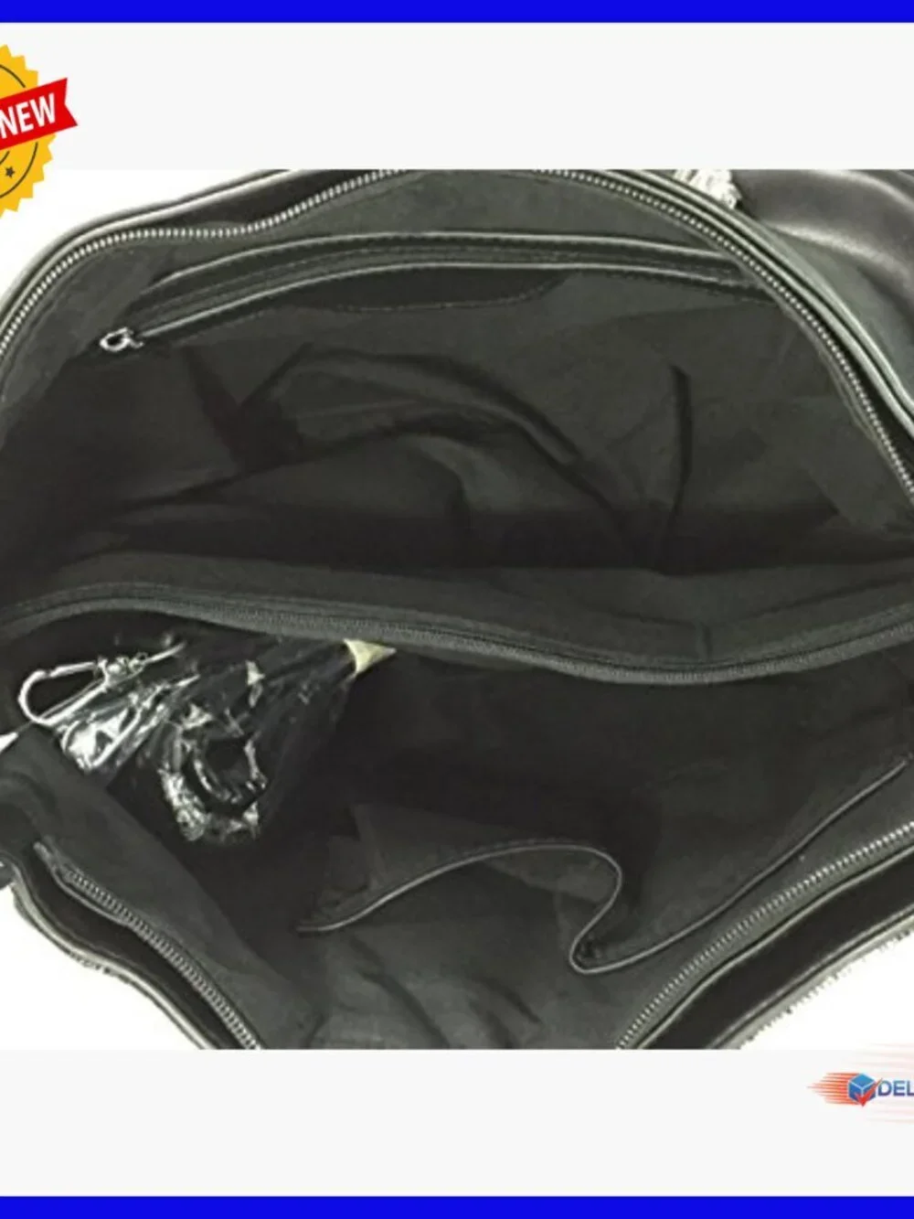 Large Suede Hobo Bag with Rhinestones and Shoulder Strap